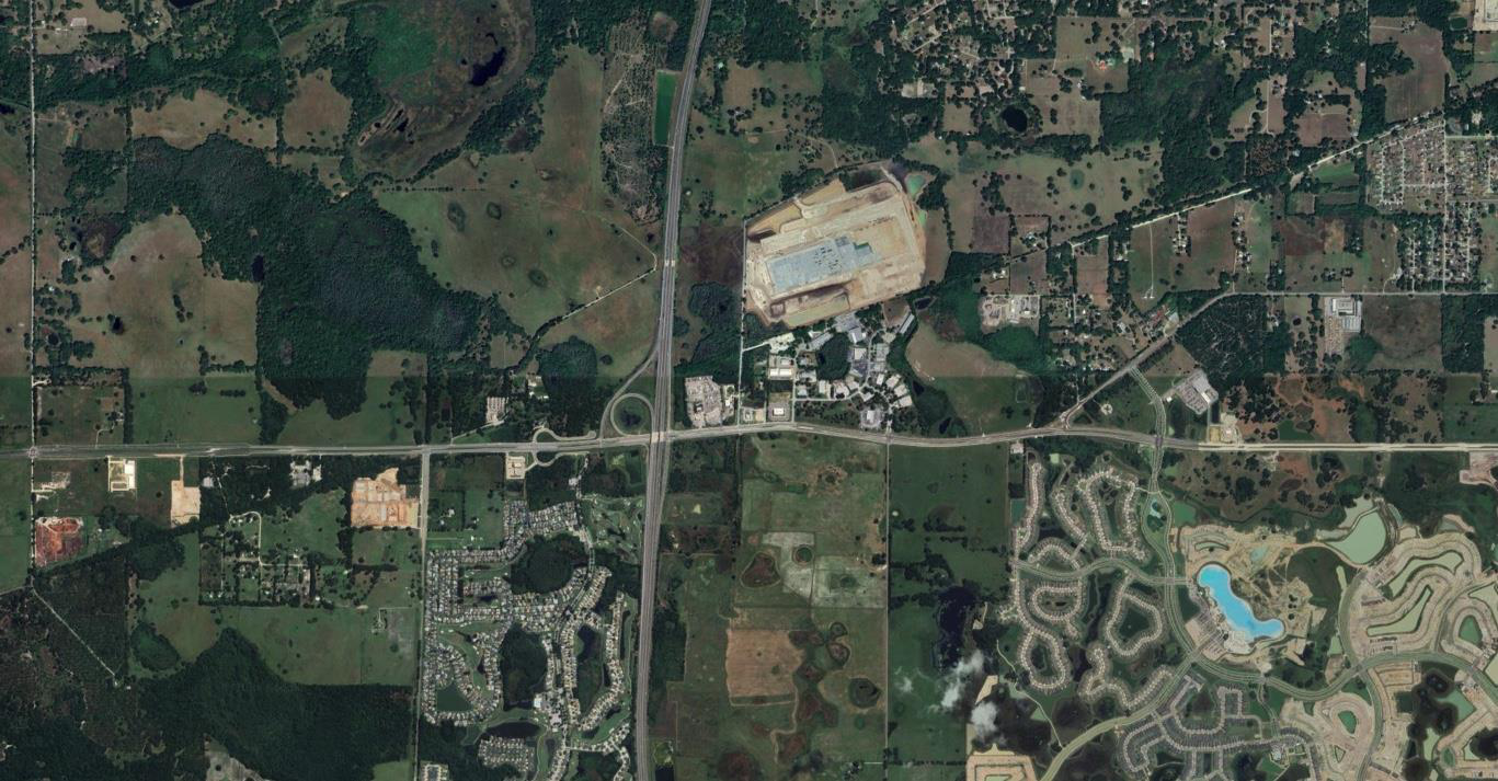 Regional aerial of the SR 52 and I-75 corridor