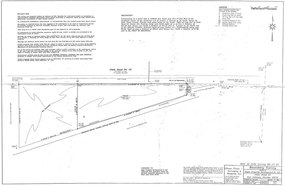 Property survey showing parcel boundaries and dimensions